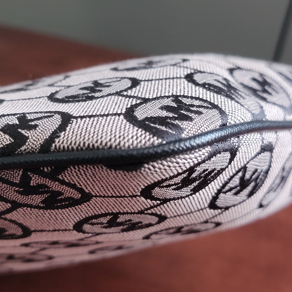 Michael Kors Signature Canvas Black Crossgrain Leather Jacquard Crossbody Bag - Picture 9 of 16